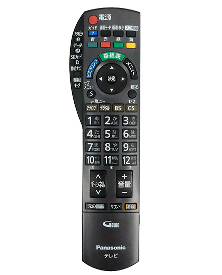 【中古】Panasonic　テレビ用リモコン　N2QAYB000203