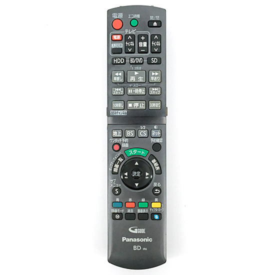 【中古】Panasonic　BD/DVDレコーダー DIGA用リモコン　N2QAYB000687
