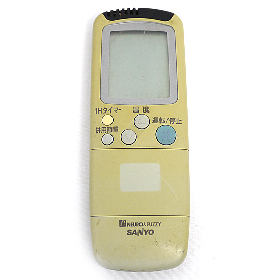 【中古】SANYO製　エアコンリモコン　RCS-VS6A　電池カバーなし
