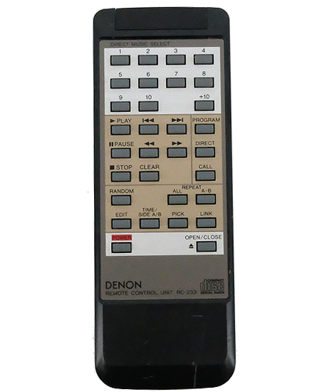 【中古】DENON　オーディオリモコン　RC-233
