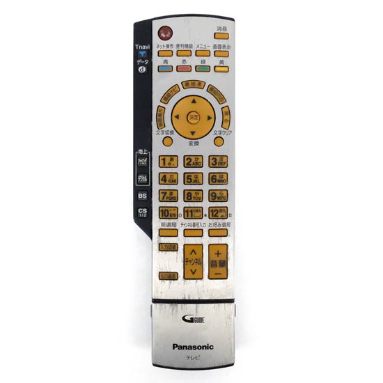 【中古】Panasonic　テレビ用リモコン　EUR7629Z1A　本体いたみ