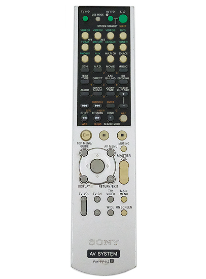 【中古】SONY　オーディオリモコン　RM-PP412