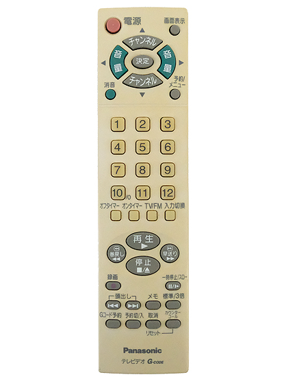 【中古】Panasonic　テレビデオリモコン　LSSQ0257