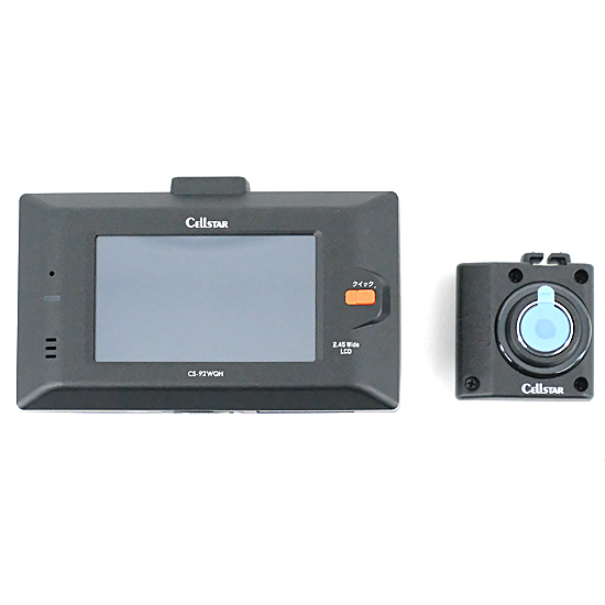 【中古】CELLSTAR　2カメラドライブレコーダー　CS-92WQH-r　1年保証　再生品 元箱あり
