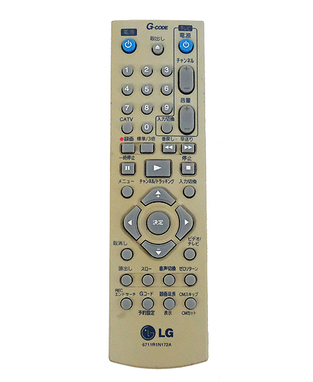 【中古】LGエレクトロニクス　ビデオリモコン　6711R1N172A