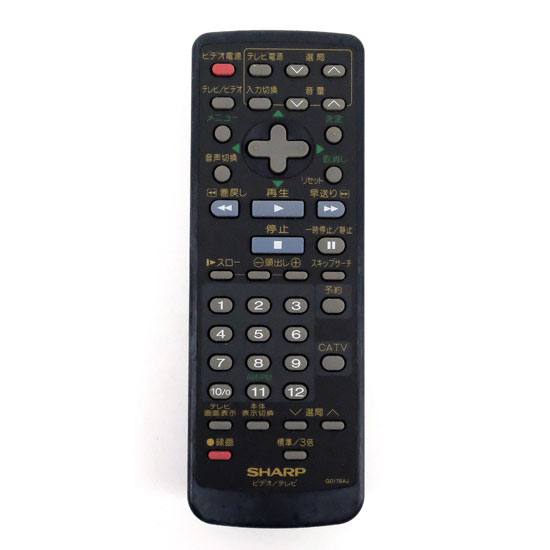 【中古】SHARP製　ビデオリモコン　G0178AJ　本体いたみ
