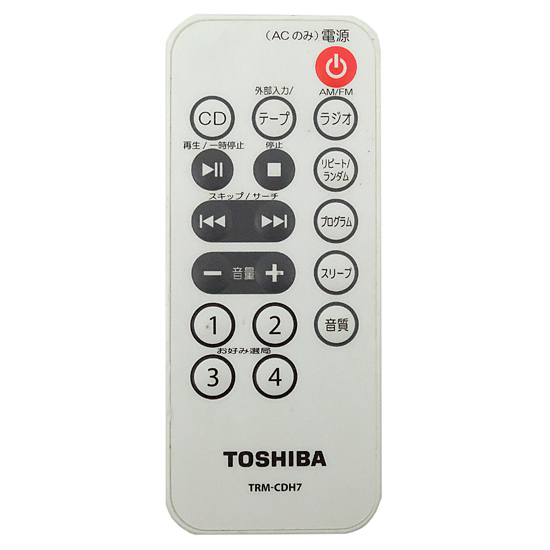 【中古】TOSHIBA製　オーディオリモコン　TRM-CDH7