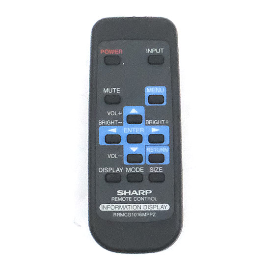 【中古】SHARP製　ディスプレイ用リモコン　RRMCG1016MPPZ