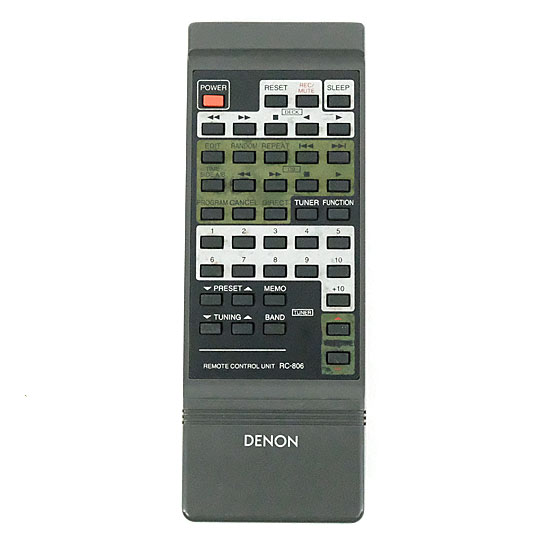 【中古】DENON　オーディオリモコン　RC-806　本体いたみ
