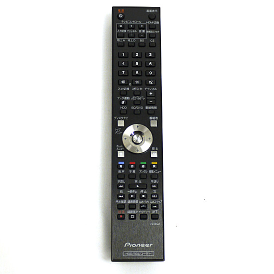 【中古】Pioneer　HDD/BDレコーダーリモコン VXX3340　電池カバーなし