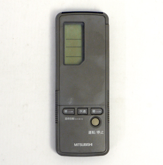 【中古】三菱電機　エアコンリモコン 3G22　電池カバーなし　液晶画面いたみ