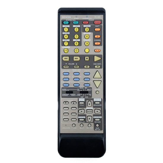 【中古】DENON　オーディオリモコン　RC-860　前面カバーなし