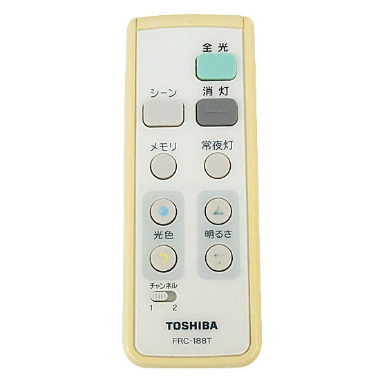 【中古】TOSHIBA　LEDシーリングライト用リモコン　FRC-188T　電池カバーなし