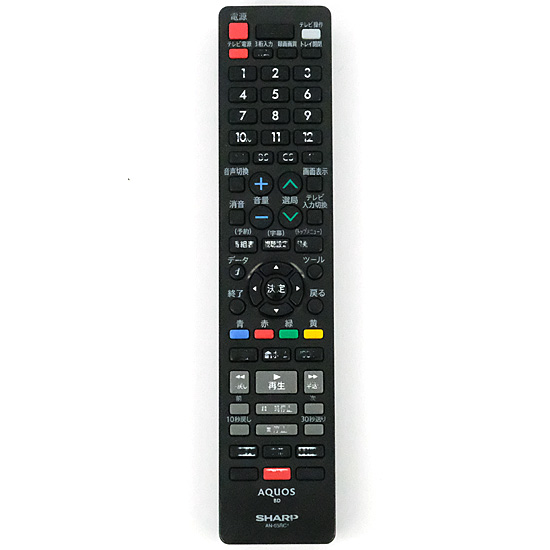 【中古】SHARP製　液晶テレビアクオス純正リモコン AN-65RC1　本体いたみ