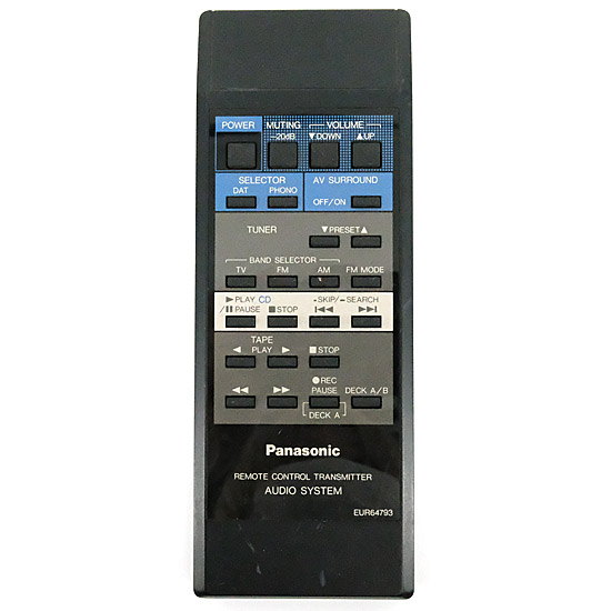 【中古】Panasonic　オーディオリモコン　EUR64793