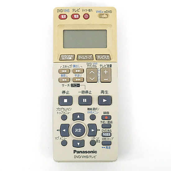 【中古】Panasonic　VHS・DVDリモコン　EUR7909KB0