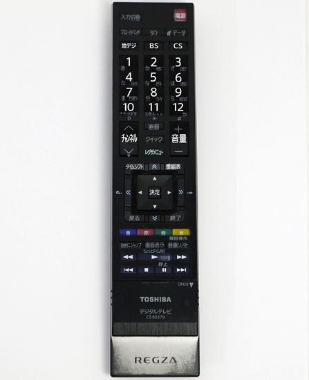 【中古】TOSHIBA　液晶テレビ用リモコン CT-90379　訳あり