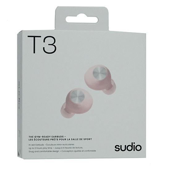 【中古】Sudio　完全ワイヤレスイヤホン Sudio T3　SD-2604　ピンク　未使用