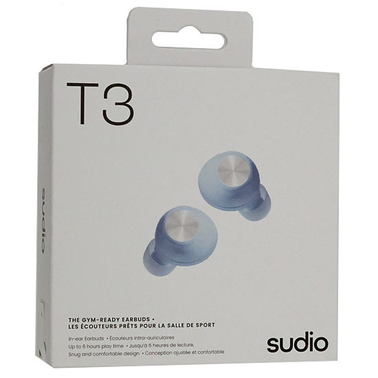 【中古】Sudio　完全ワイヤレスイヤホン Sudio T3　SD-2603　ブルー　未使用
