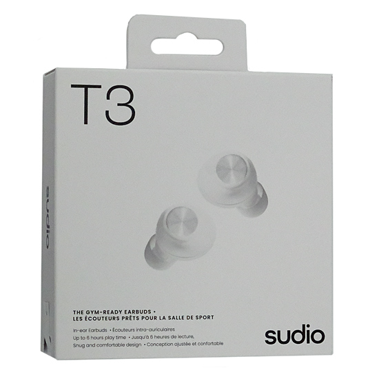 【中古】Sudio　完全ワイヤレスイヤホン Sudio T3　SD-2602　ホワイト　未使用