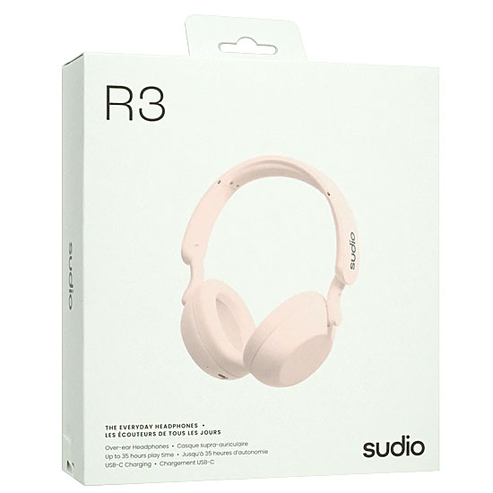【中古】Sudio　Bluetoothヘッドホン Sudio R3　SD-2504　ピンク　未使用