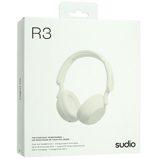 【中古】Sudio　Bluetoothヘッドホン Sudio R3　SD-2502　ホワイト　未使用