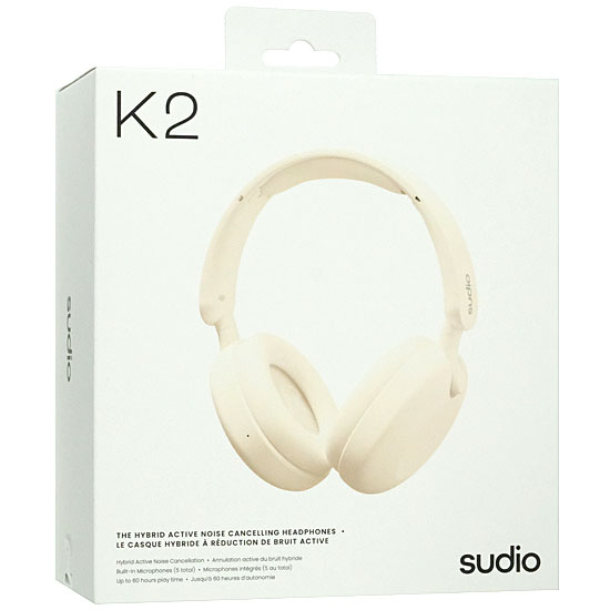 【中古】Sudio　ワイヤレスヘッドフォン Sudio K2　SD-2102　パールホワイト　未使用