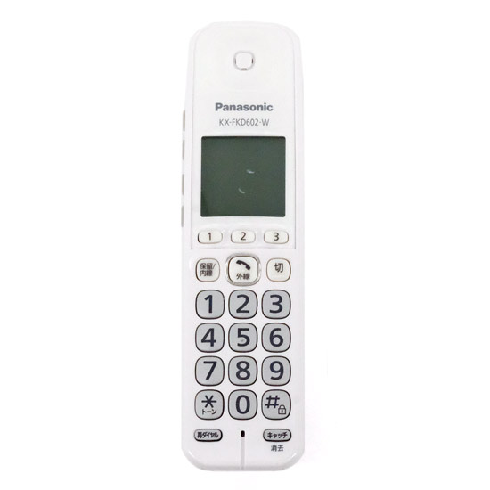【中古】Panasonic　かんたん子機　KX-FKD602-W　電池パックなし　いたみ