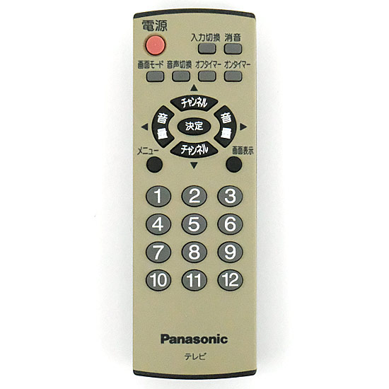 【中古】Panasonic　テレビ用リモコン　EUR7726030