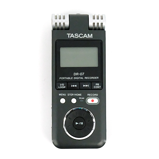 【中古】TASCAM　リニアPCM/ICレコーダー　DR-07　カードスロットカバーなし