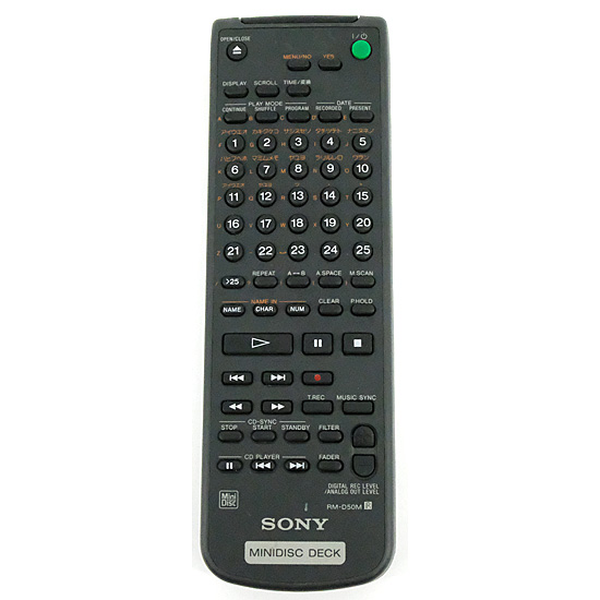 【中古】SONY　オーディオリモコン　RM-D50M