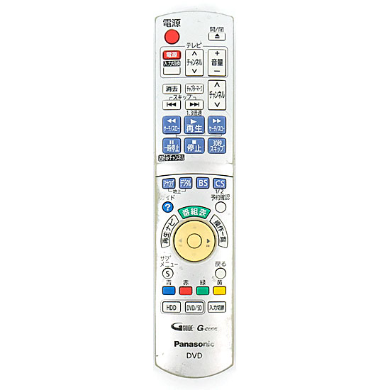 【中古】Panasonic　DVDレコーダー「DIGA」用リモコン N2QAYB000186　本体いたみ