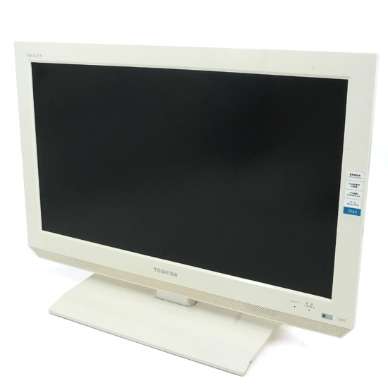 【中古】TOSHIBA　22V型 液晶テレビ LED REGZA　22A2(W)　ホワイト　本体いたみ