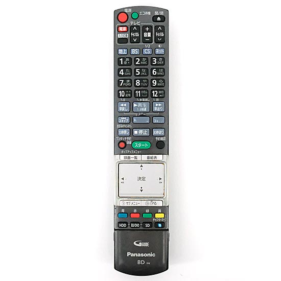 【中古】Panasonic　ブルーレイディスクレコーダー用リモコン N2QBYB000013　本体いたみ