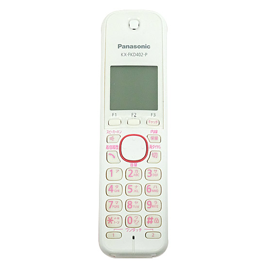 【中古】Panasonic　コードレス電話機　KX-FKD402-P　ピンク　本体のみ