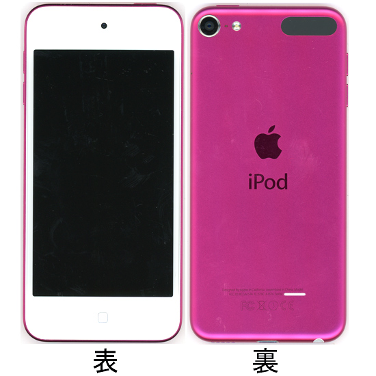 【中古】Apple　第6世代 iPod touch　MKWK2J/A　ピンク/128GB　本体のみ　液晶画面いたみ