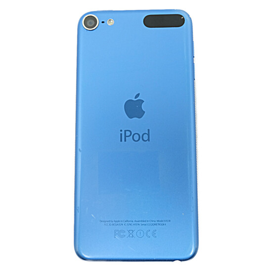 【中古】Apple　第6世代 iPod touch　MKH22J/A　ブルー/16GB　本体のみ　液晶画面いたみ