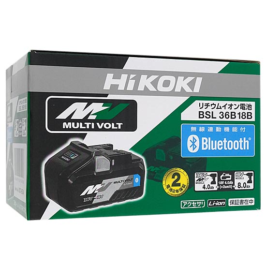 【中古】HiKOKI　リチウムイオン電池 Bluetooth内蔵 36V 4.0Ah/18V 8.0Ah　BSL36B18B　未使用