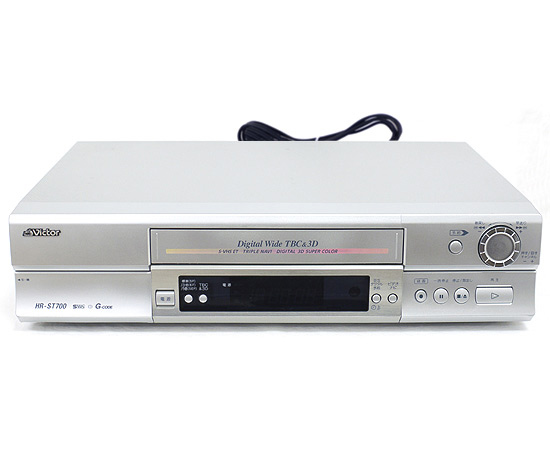 【中古】Victor　BS内蔵スーパーVHSビデオ HR-VT700　リモコン付き　リモコンいたみ
