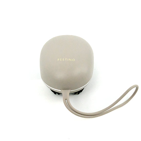 【中古】FESTINO　充電式EMSヘッドスパ ミニ　SMHB-045(SB)　サンドベージュ　保証書・取扱説明書・USBケーブルなし　展示品