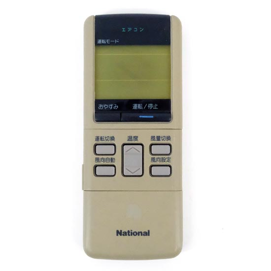【中古】National★エアコンリモコン A75C412★液晶画面いたみ☆