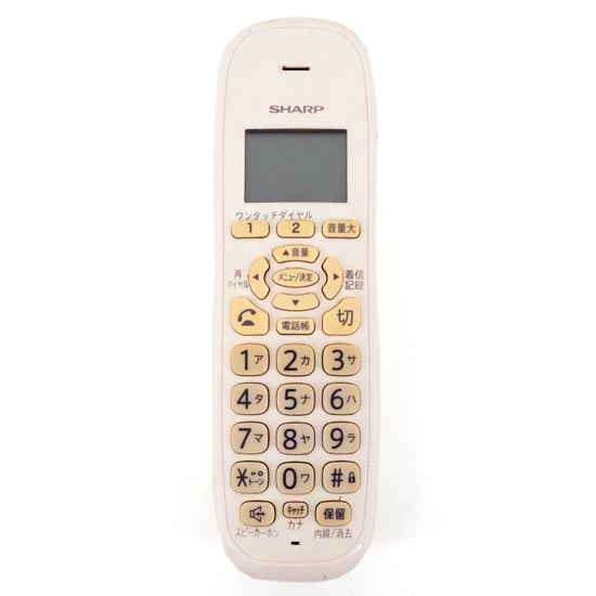 【中古】SHARP　増設子機　JD-KE110　本体のみ　本体いたみ