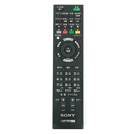 【中古】SONY　テレビ用リモコン RM-JD027