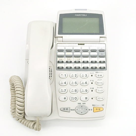 【中古】岩崎通信機　IWATSU 電話機　WX-12KTX　受話器コード汚れ　本体のみ