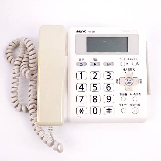【中古】SANYO　留守電 TEL-DJ2(W)　本体いたみ　親機のみ