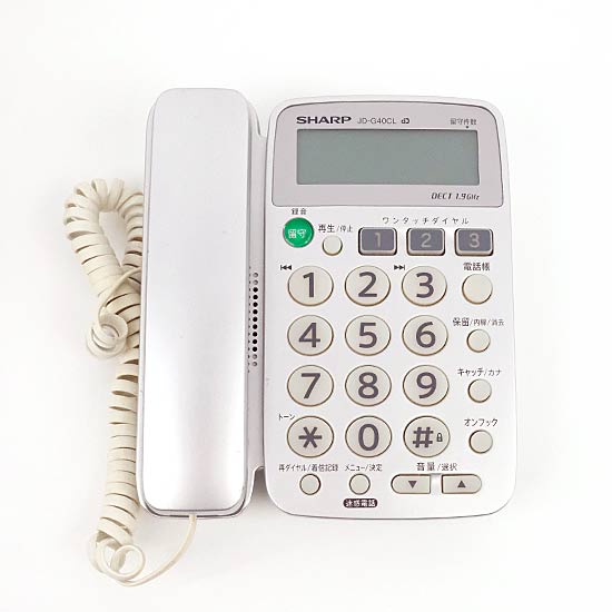 【中古】SHARP　電話機 JD-G40CL　親機のみ