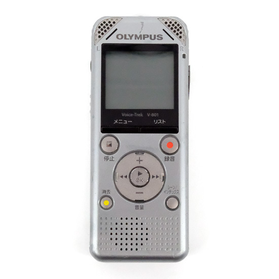 【中古】OLYMPUS　ICレコーダー Voice-Trek V-801 SLV　シルバー　本体のみ　本体いたみ