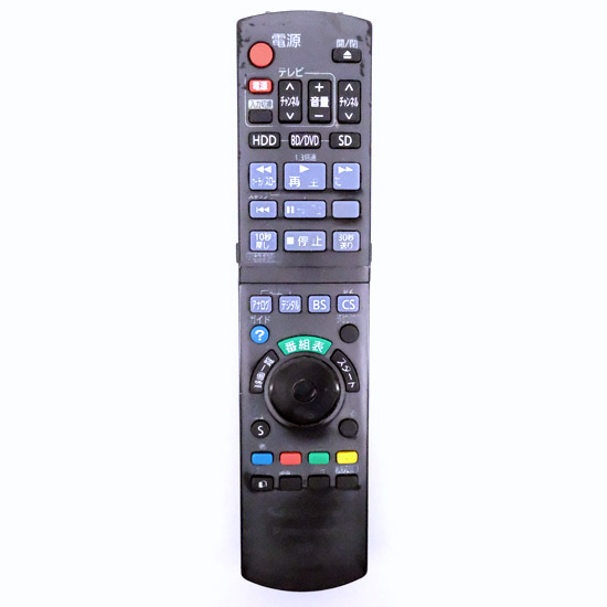 【中古】Panasonic　BD/DVDレコーダー用リモコン　N2QAYB000472　本体いたみ