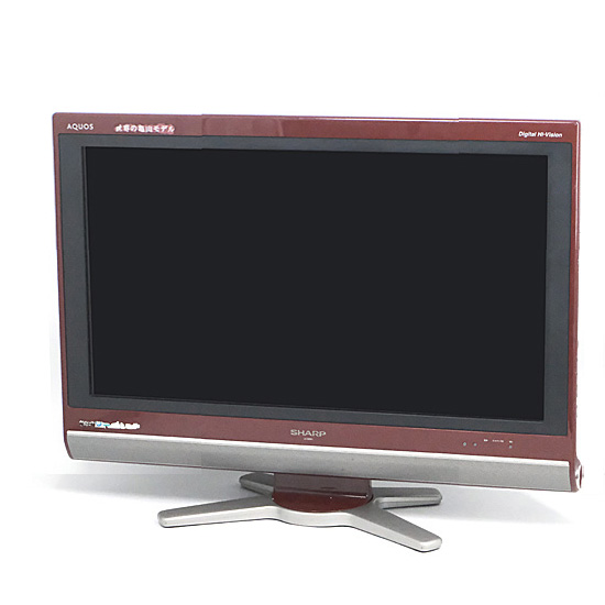 【中古】SHARP　20V型 ハイビジョン液晶テレビ AQUOS　LC-20D50-R　レッド　リモコンなし