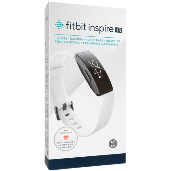 【中古】Fitbit　活動量計 Fitbit Inspire HR FB413BKWT-FRCJK　ホワイト/ブラック　未使用